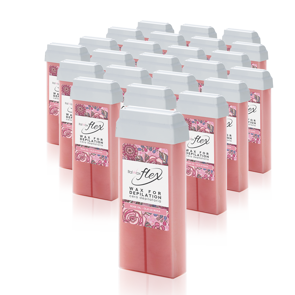 ItalWax Flex - Waxpatroon Rozenolie - box 24 stuks