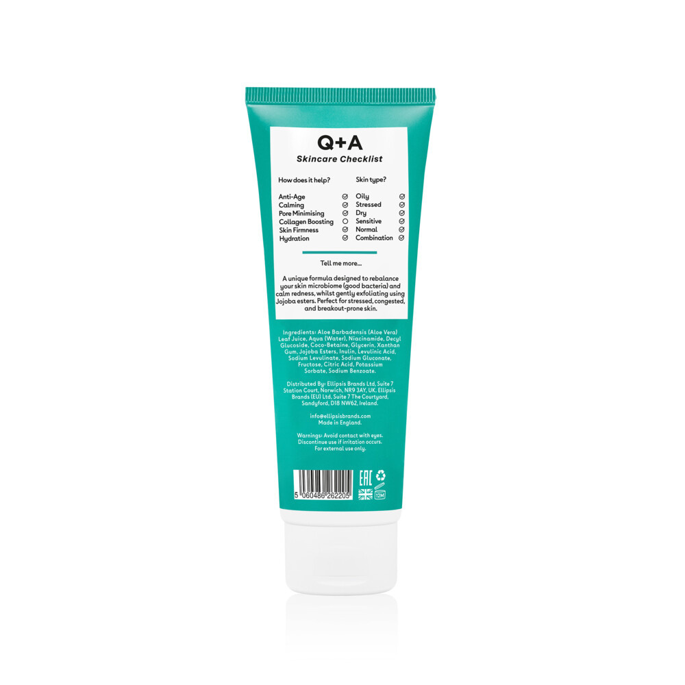Q+A Skincare Niacinamide Exfoliating Cleanser 125ml, foto 2 van 2