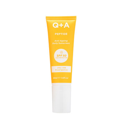 Q+A Skincare Peptide SPF50 Anti-Ageing Facial Sunscreen 50ml