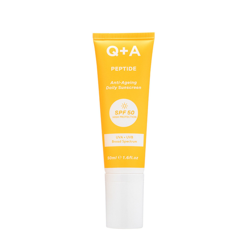 Q+A Skincare Peptide SPF50 Anti-Ageing Facial Sunscreen 50ml
