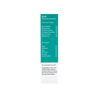 Q+A Skincare Niacinamide SPF50 Balancing Facial Sunscreen 50ml