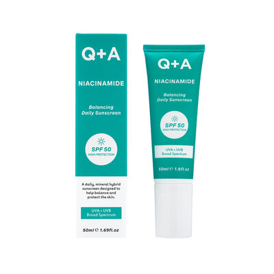 Q+A Skincare Niacinamide SPF50 Balancing Facial Sunscreen 50ml