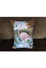 Guinevere Woonkussen borduurwerk flamingo