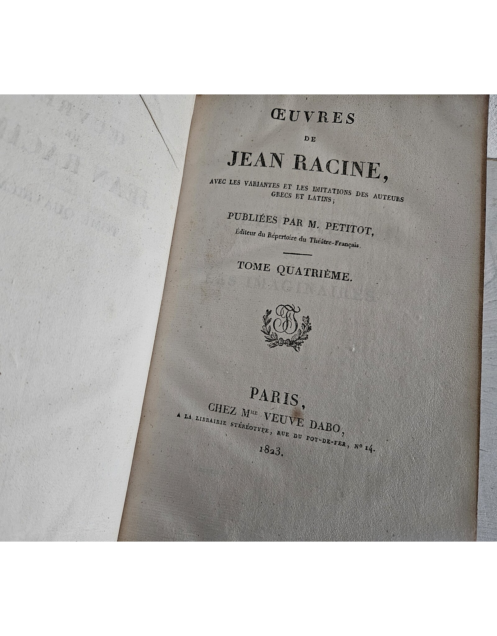 Oeuvres de Jean Racine Franse Boekenserie Racine