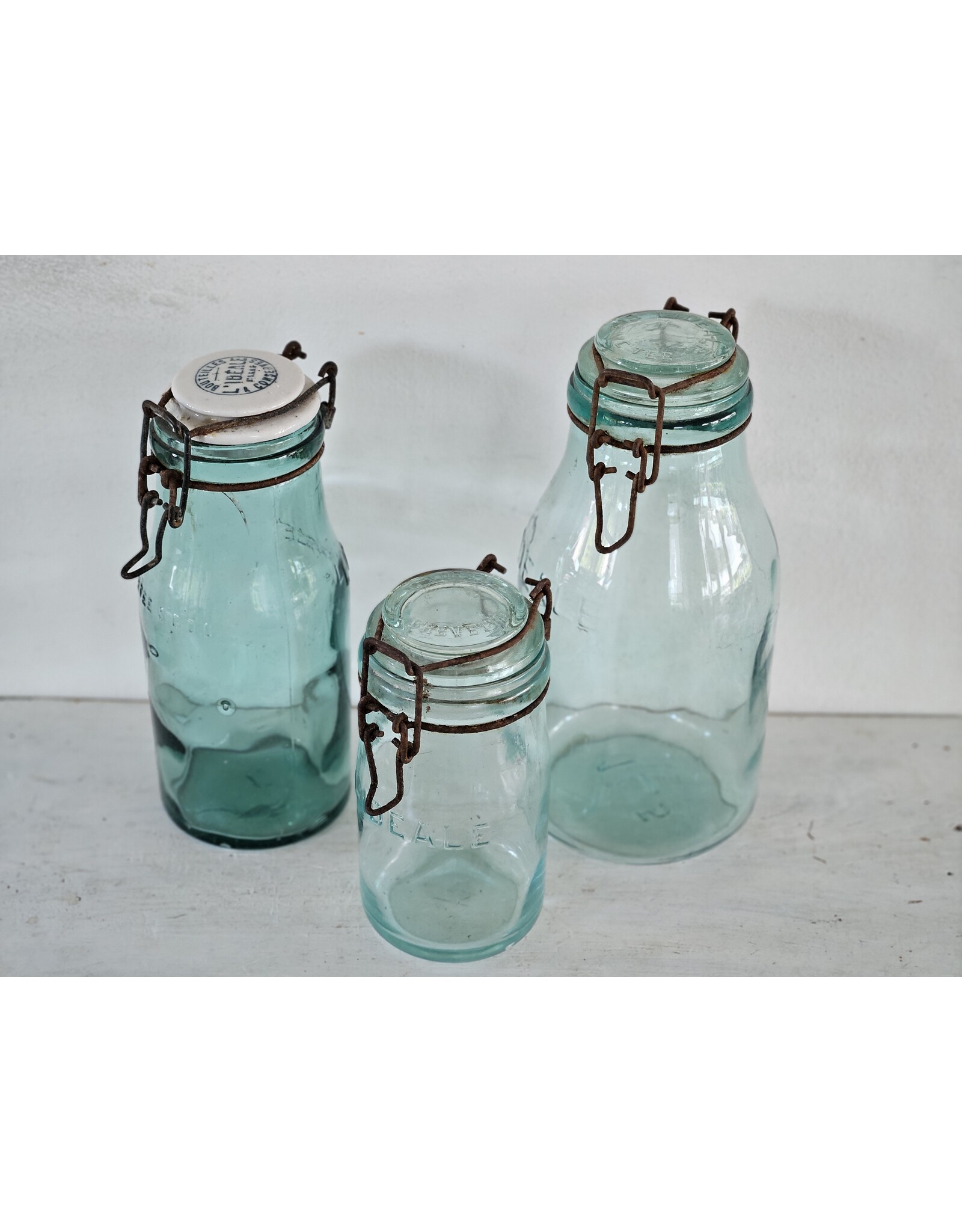 L'Ideale Glazen Groene Weckpot