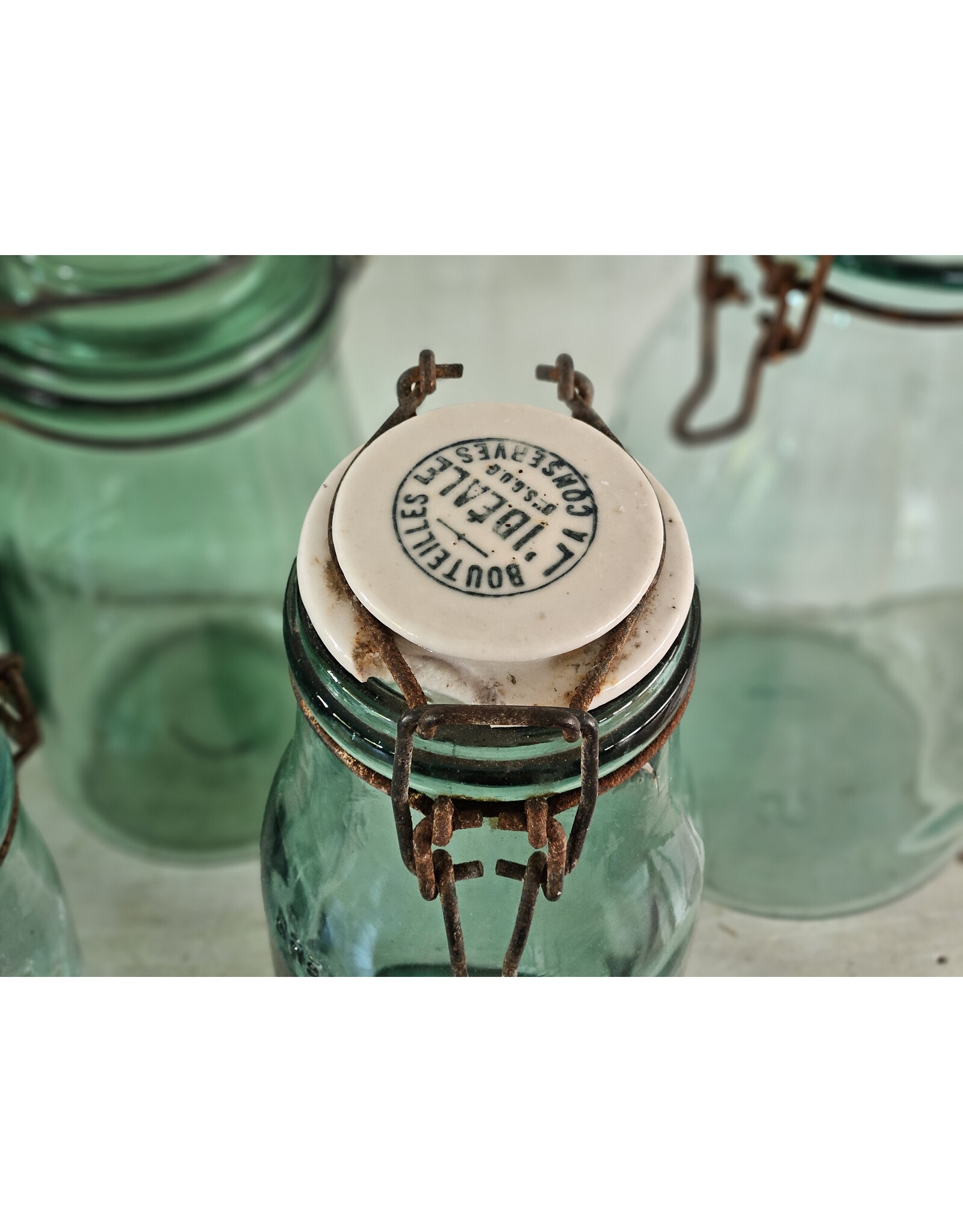 L'Ideale Glazen Groene Weckpot