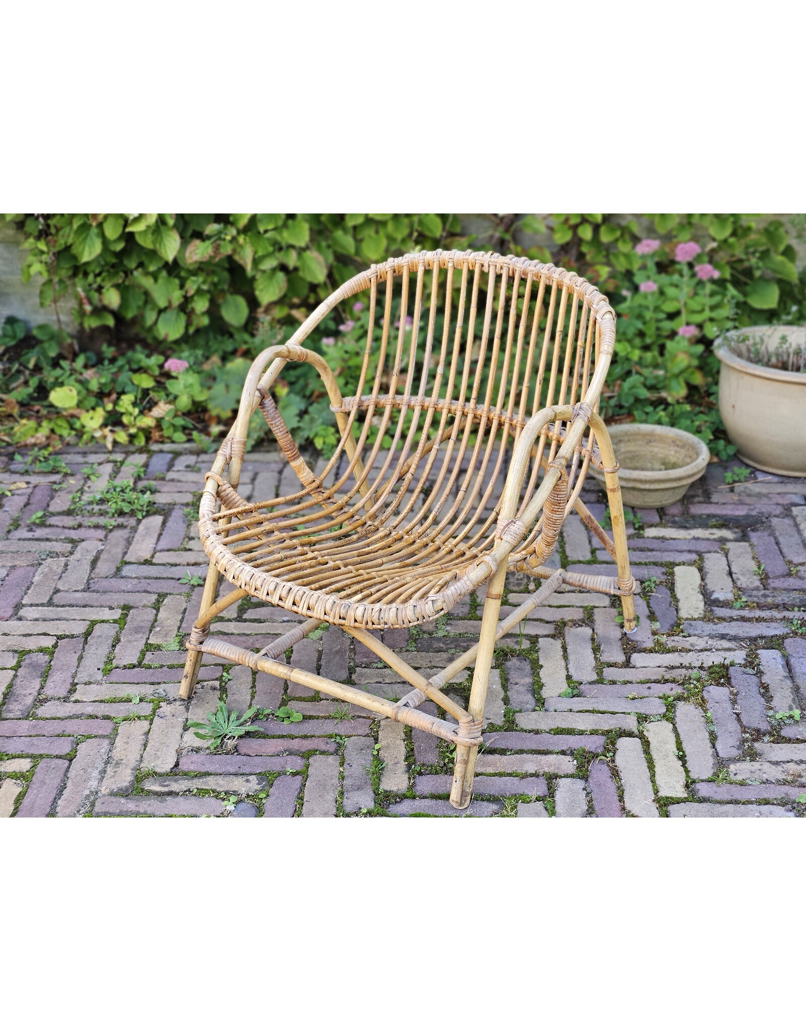 Rohe Rotan Rieten Stoel