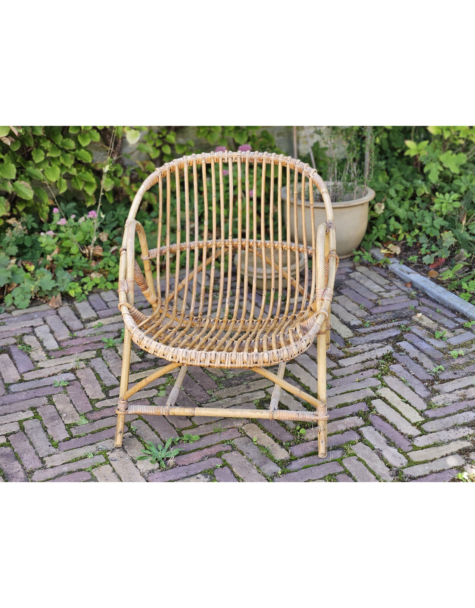 Rohe Rotan Rieten Stoel