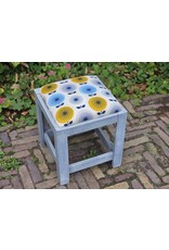 Guinevere Houten Krukje met Stoffen zitting