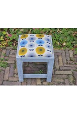 Guinevere Houten Krukje met Stoffen zitting