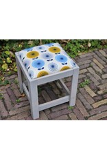 Guinevere Houten Krukje met Stoffen zitting