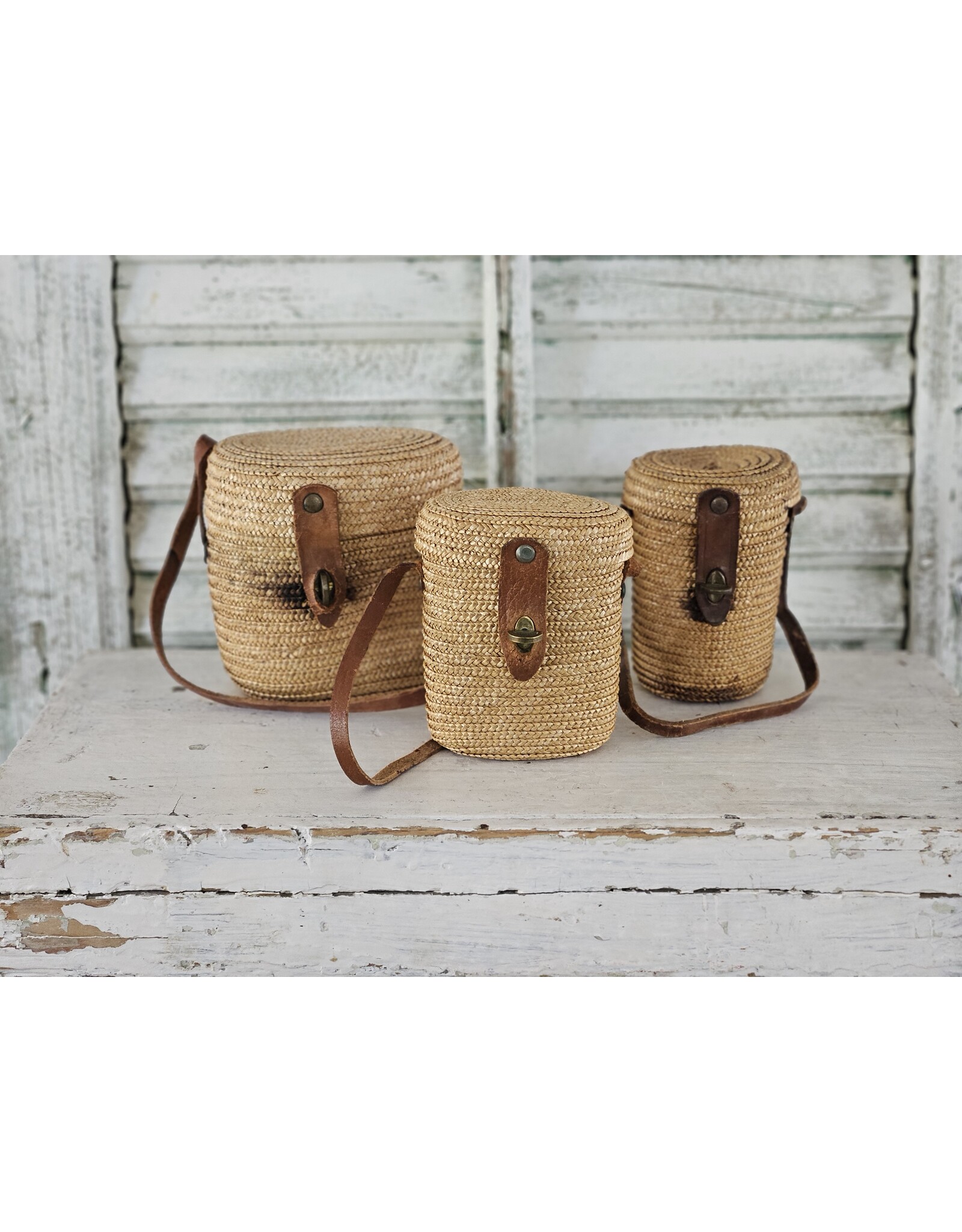 Vichy Rotan Tasje met Glas, Verre Curiste