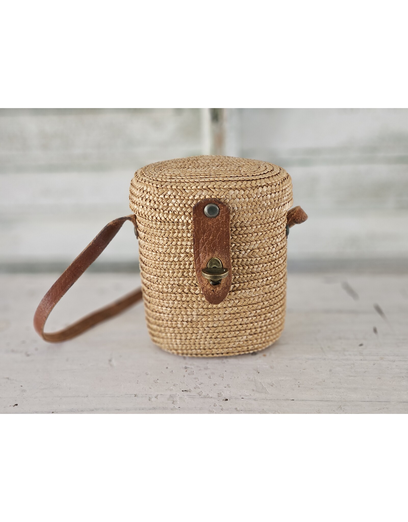 Vichy Rotan Tasje met Glas, Verre Curiste