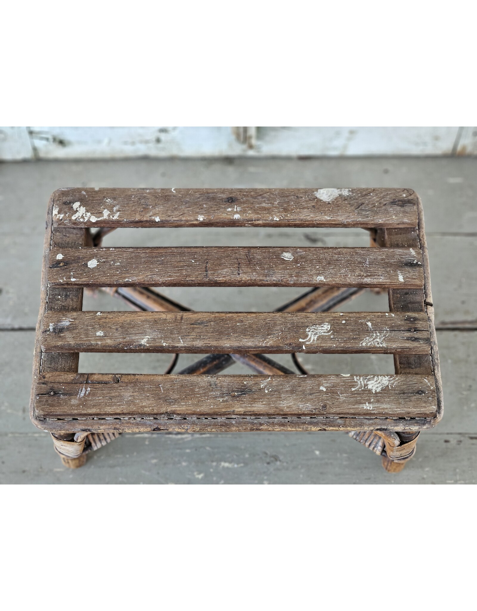 Houten Rotan Opstapje