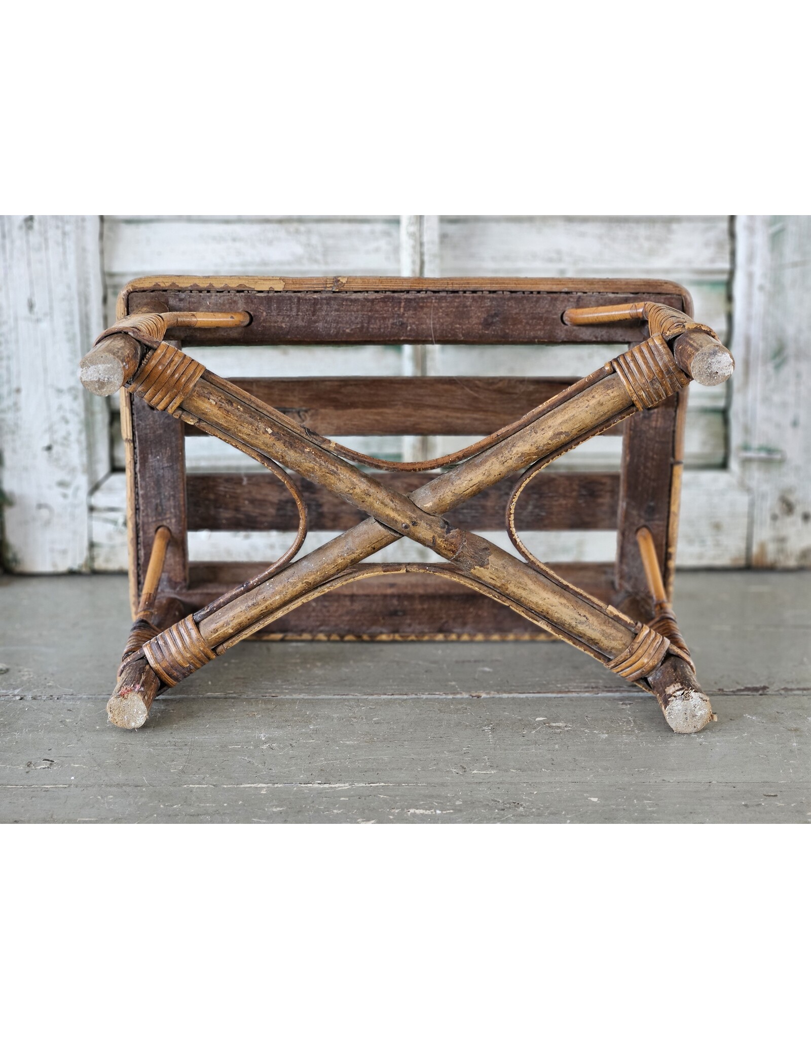 Houten Rotan Opstapje