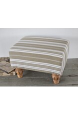 Voetenbankje,  poefje oud linnen