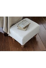 Voetenbankje,  poefje oud linnen