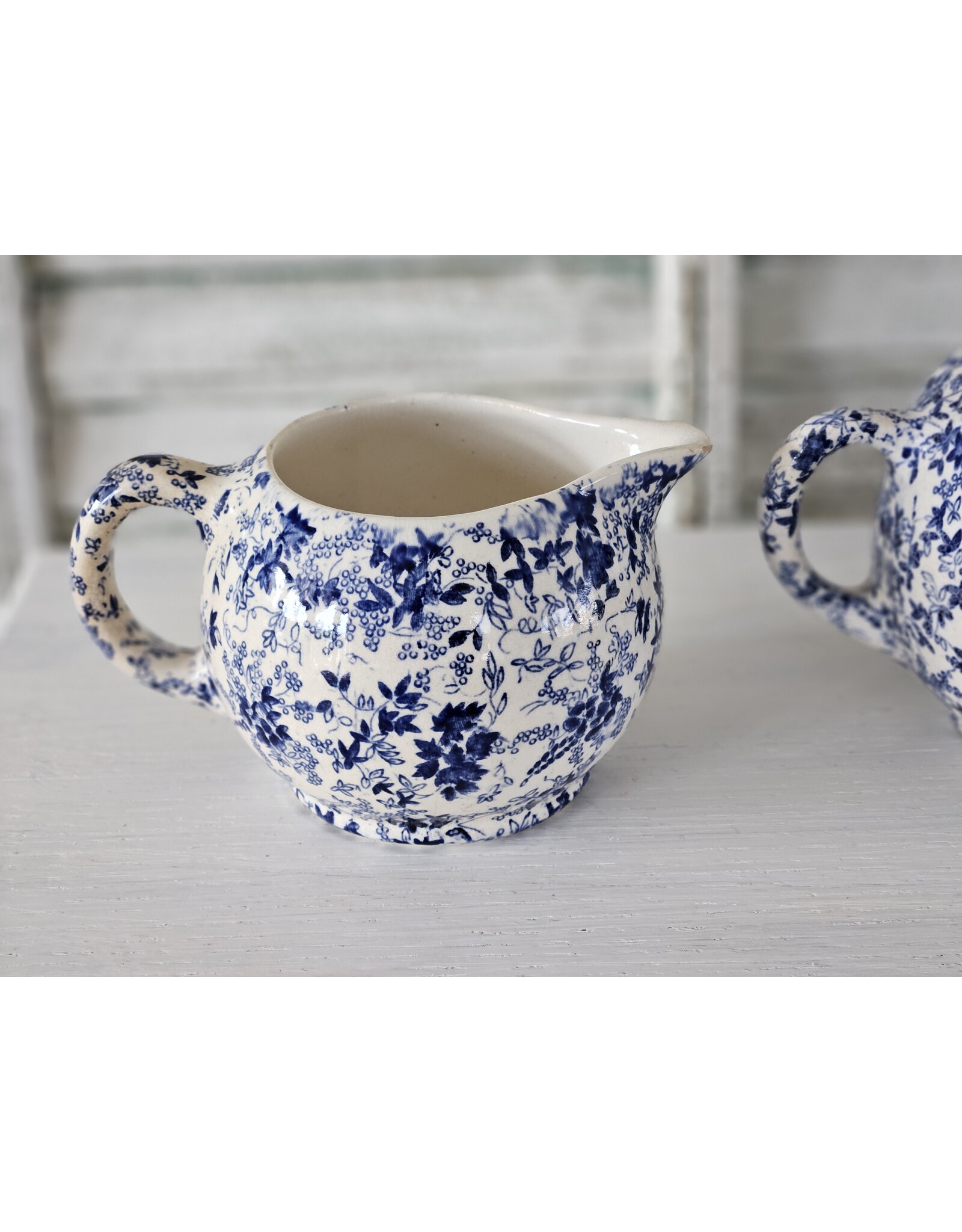 Nimy Boch Blauw Suikerpot en  Melkkan