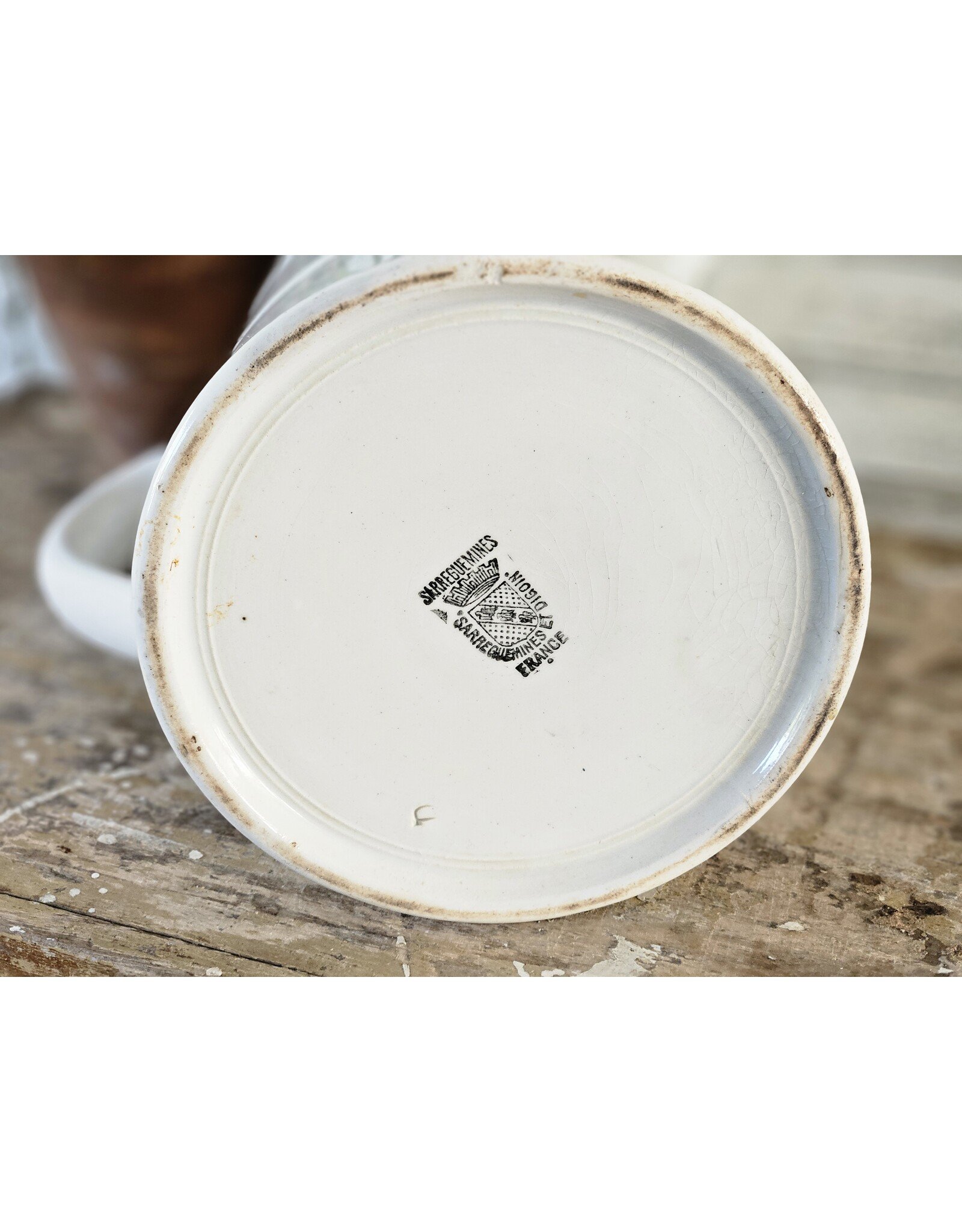 Sarreguemines Digoin Keramiek Bandenkan 13/4L