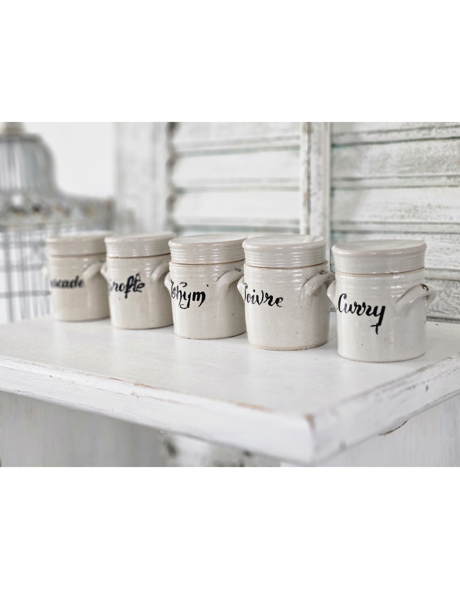 Set Franse Kruidenpotjes Gres