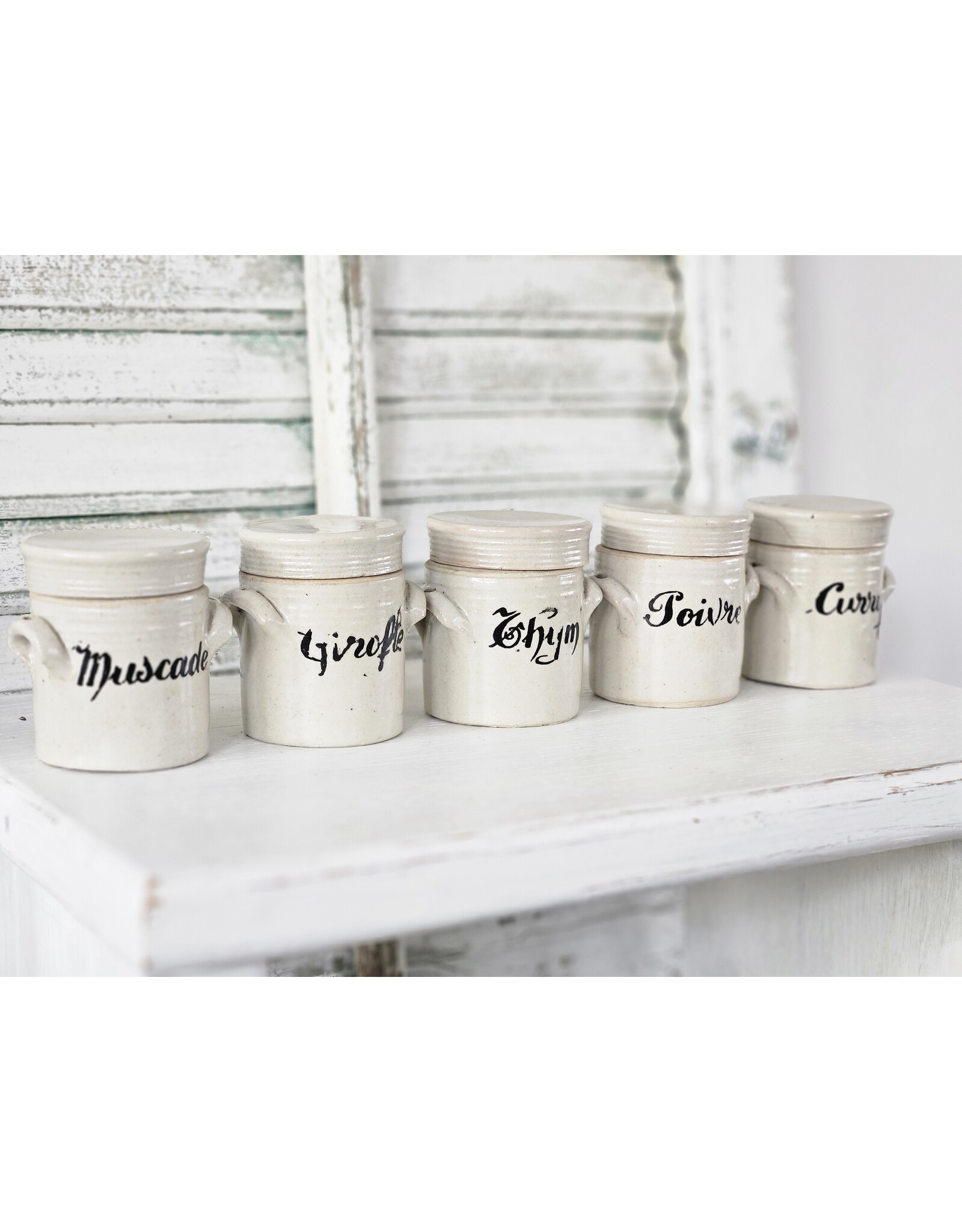 Set Franse Kruidenpotjes Gres