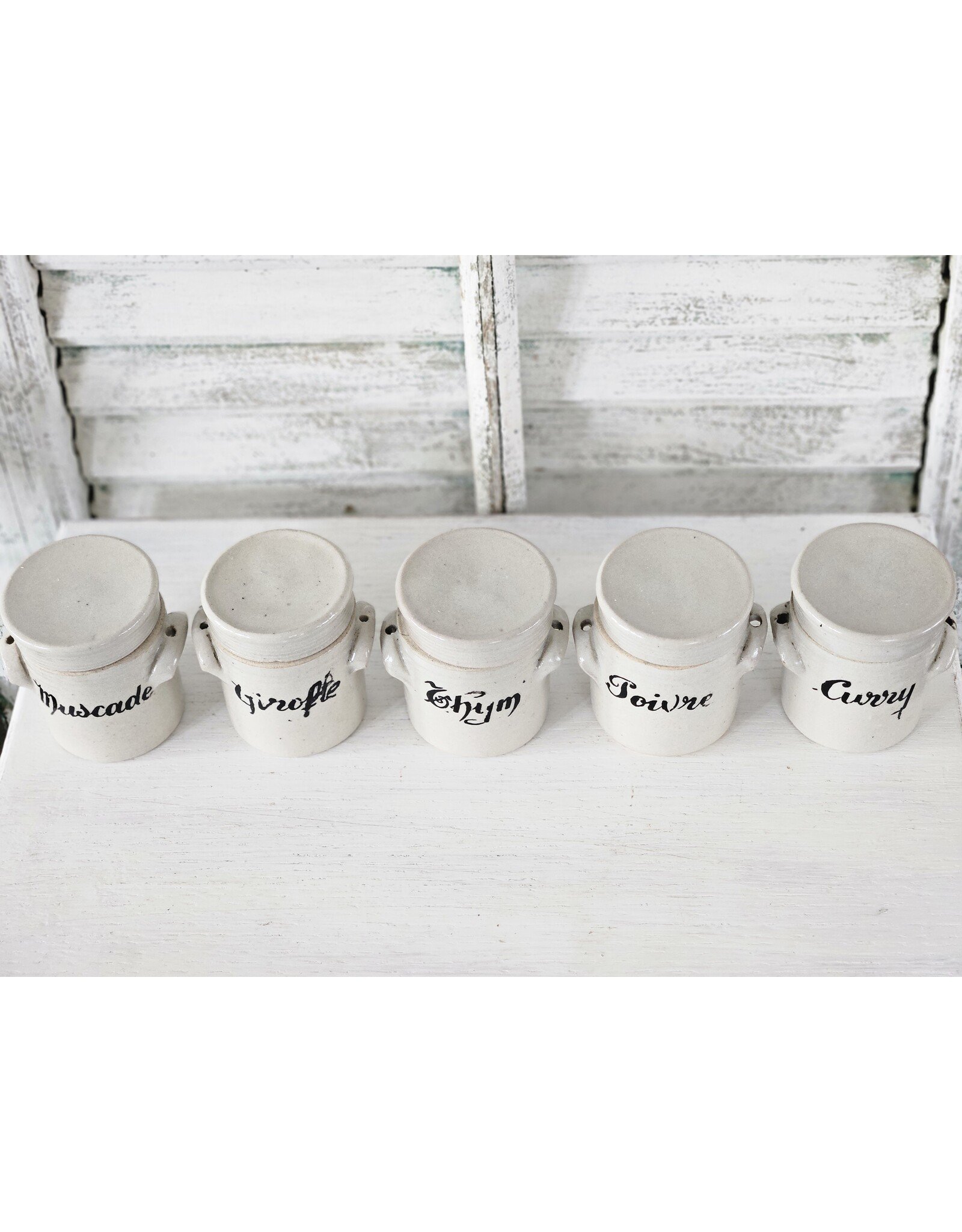 Set Franse Kruidenpotjes Gres