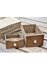 Houten Laatje Porseleinen Knop