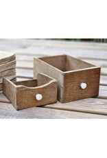 Houten Laatje Porseleinen Knop