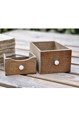 Houten Laatje Porseleinen Knop