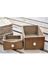 Houten Laatje Porseleinen Knop