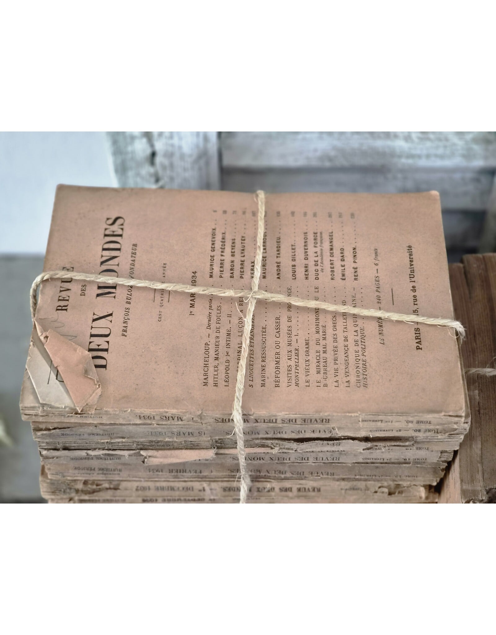 Deux Monde 1932 Franse Boekenbundel