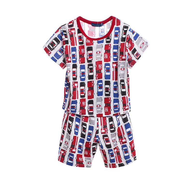 Jongenspyjama's American Cars Jongens Pyjama - rood / blauw / zwart