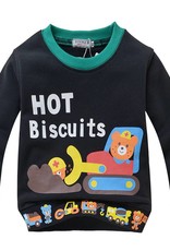 Jongenskleding Hot Biscuits Beertjes Jongens Sweater - zwart