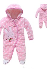 Babykleding Konijntje Meisjes Boxpakje met capuchon - roze