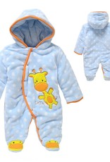 Babykleding Girafje Jongens Boxpakje met capuchon - blauw