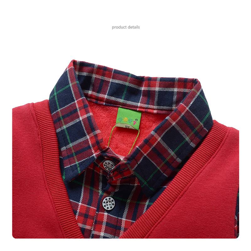 Jongenskleding Jongens Sweater Vest met lange mouwen - rood