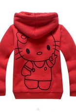 Meisjeskleding Hello Kitty Meisjes Sweatvest - rood