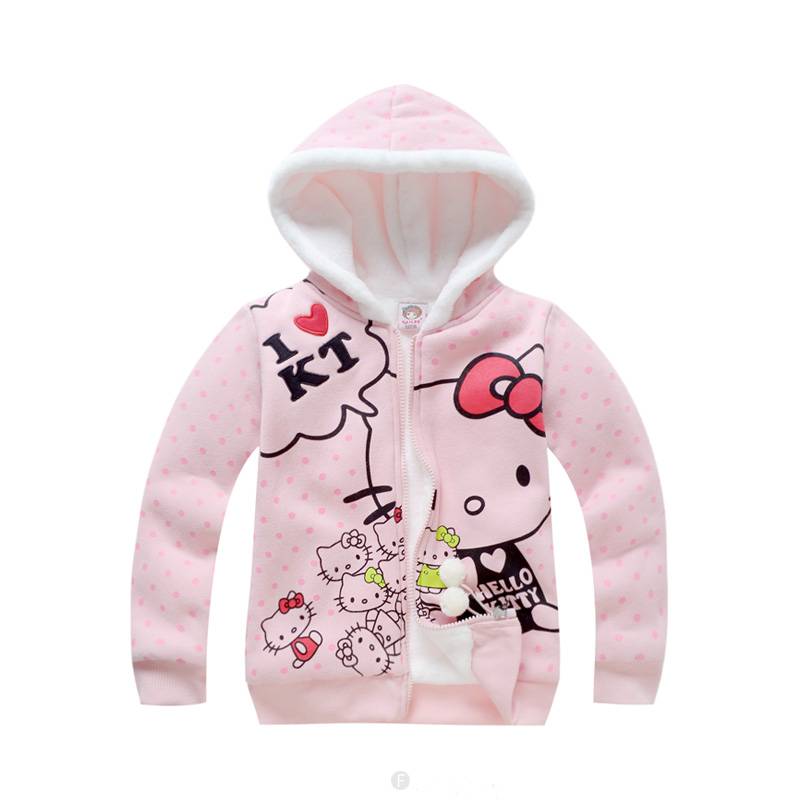 Meisjeskleding Hello Kitty Meisjes Sweatvest 2 - lichtroze