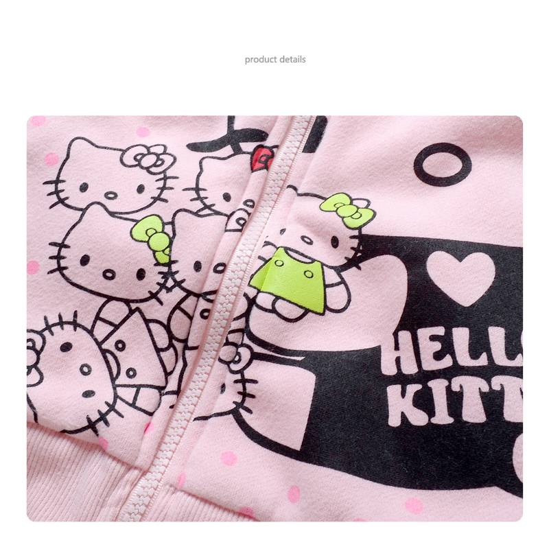 Meisjeskleding Hello Kitty Meisjes Sweatvest 2 - lichtroze