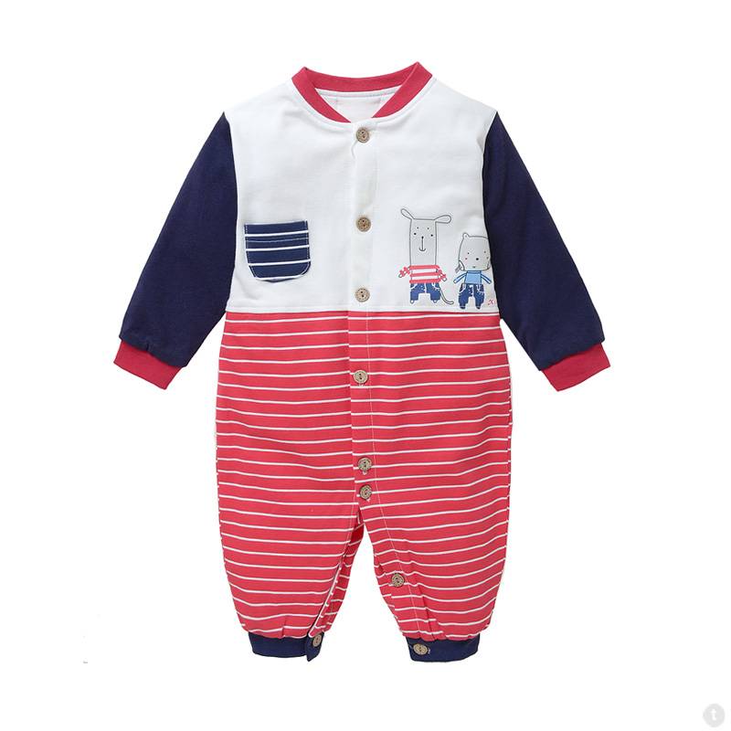 Babykleding Muisjes Jongens Boxpakje - rood / blauw