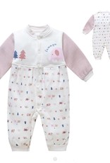 Babykleding Olifantje Meisjes Boxpakje - wit / roze