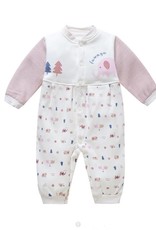 Babykleding Olifantje Meisjes Boxpakje - wit / roze