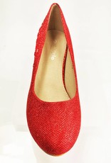 Meisjesschoenen Meisjesschoen - Pumps - glitter - rood