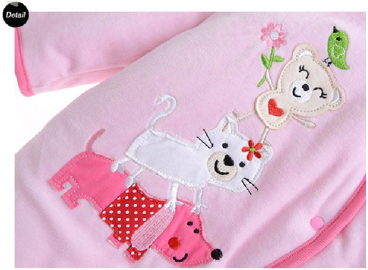 Babykleding Dieren Meisjes Boxpakje met capuchon - roze