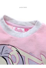 Meisjespyjama's Barbie Meisjes Pyjama - fleece - roze / grijs