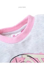 Meisjespyjama's Barbie Meisjes Pyjama - fleece - grijs / roze