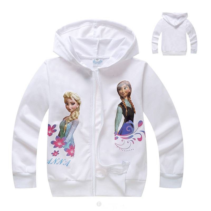 Meisjeskleding Frozen Meisjes Sweatvest 7 - wit