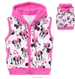 Meisjeskleding Minnie Mouse Sweatvest - mouwloos - roze