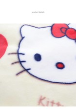 Kinderdekens Hello Kitty Fleece Kinderdeken 150x220 cm - rood / wit / blauw