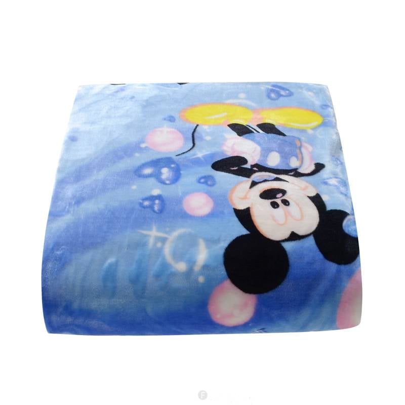 Kinderdekens Mickey Mouse & Minnie Mouse Fleece Kinderdeken 150x220 cm - blauw